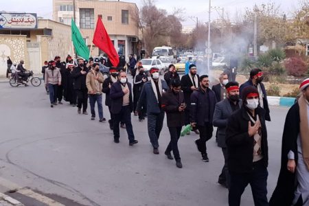 گزارش تصویری خبری از قافله عزاداری فاطمیه ۱۴۰۰- مدرسه علمیه صاحب الزمان